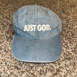 GOD IS DOPE DENIM JEAN BASEBALL CAP